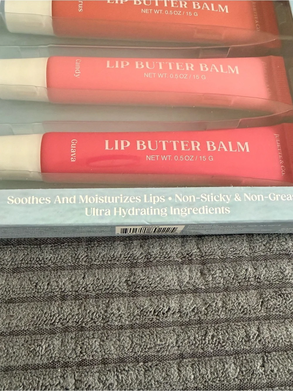 Juliette & Co Lip Butter Balm Set of 5 Hydrating Vegan - Picture 5 of 8